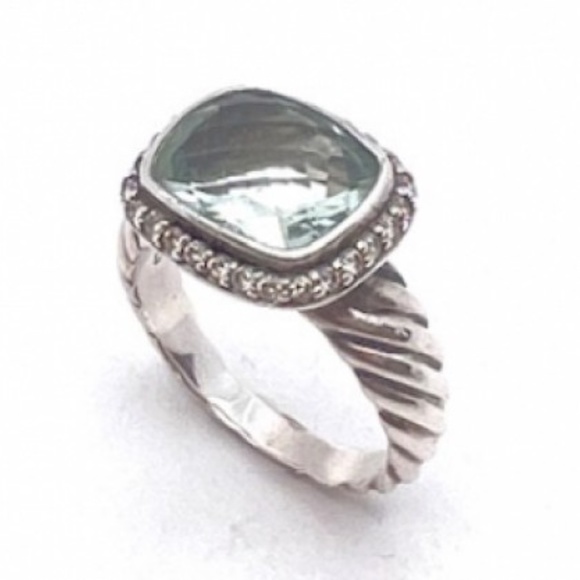 David Yurman Diamond Prasiolite Sterling Silver Ca - Picture 4 of 4